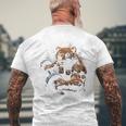 Bear Gym Fitness Backprint T-Shirt mit Rückendruck Geschenke für alte Männer