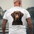 Brauner Labrador I Labrador Gesicht T-Shirt mit Rückendruck Geschenke für alte Männer