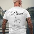 Braut Mittelfinger Junggesellenabschied Lustig Jga T-Shirt mit Rückendruck Geschenke für alte Männer