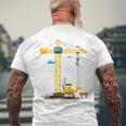 Children's 2Nd Birthday Boys With Crane And Digger Construction Site T-Shirt mit Rückendruck Geschenke für alte Männer