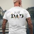 Dad Of The Wild One Zoo Birthday Safari Jungle Animal Men's T-shirt Back Print Gifts for Old Men