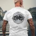 Discoballintage Retro House Disco Ball Cool Party T-Shirt mit Rückendruck Geschenke für alte Männer