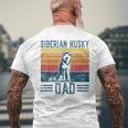 Dog Husky Papa -Intage Siberian Husky Dad T-Shirt mit Rückendruck Geschenke für alte Männer