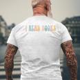 School Librarian Reading I Read Books Like It's My Job Men's T-shirt Back Print Gifts for Old Men