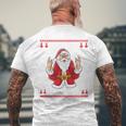 Heavy Metal Christmas Sleigher Hail Santa Claus Rock Music T-Shirt mit Rückendruck Geschenke für alte Männer