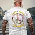 Hippie Acidhead Peace Hippi Hippy Peace T-Shirt mit Rückendruck Geschenke für alte Männer