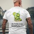 Ich Trink Hugo Was Machst Du So Party Hugo Mädels T-Shirt mit Rückendruck Geschenke für alte Männer