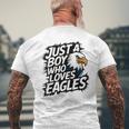 Just A Boy Who Loves Eagles Lover Boys Eagle Men's T-shirt Back Print Gifts for Old Men