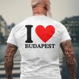 With I Love Budapest Motif T-Shirt mit Rückendruck Geschenke für alte Männer