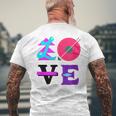 Love Colourful Typography For Creative Individuality Blue T-Shirt mit Rückendruck Geschenke für alte Männer