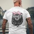 Mama Bear Face Sunglasses Mother's Day Mom Mommy Men's Back Print T-Shirt Gifts for Old Men