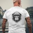 Mono Animal Zoológico Arte Mono Camiseta Hombre Estampado Espalda Regalos para ancianos