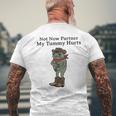 Not Now Partner My Tummy Hurts Cowboy Frog Vintage Men's T-shirt Back Print Gifts for Old Men