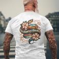 Nouvel An Chinois Serpent Nouvel An Lunaire 2025 Année Du Serpent T-shirt imprimé au dos Cadeaux pour les vieillards