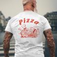 Pizza Box Cardboard Italian Retro Logo T-Shirt mit Rückendruck Geschenke für alte Männer