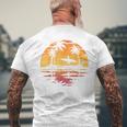 Playaeranoacaciones Palmas Puesta Del Sol Surfero Surf Camiseta Hombre Estampado Espalda Regalos para ancianos