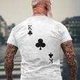 Playing Card Cross King Poker Card Game Carnival Costume T-Shirt mit Rückendruck Geschenke für alte Männer