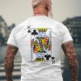 Playing Card King Of Clubs I Cross King S T-Shirt mit Rückendruck Geschenke für alte Männer