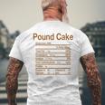 Pound Cake Nutrition Facts Thanksgiving Christmas Men's Back Print T-Shirt Gifts for Old Men