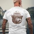 Protect Our Parks Bear Graphic National Park Men's T-shirt Back Print Gifts for Old Men