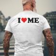 Red Heart I Love Me T-Shirt mit Rückendruck Geschenke für alte Männer