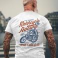 Retro Vintage Style Motorcycle Racing Distressed Men's T-shirt Back Print Gifts for Old Men