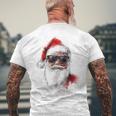 Santa Claus Christmas Graphic X-Mas Sunglasses Santa T-Shirt mit Rückendruck Geschenke für alte Männer