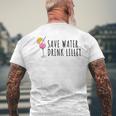 Save Water Drink Lillet Summer Alcohol Lillet S T-Shirt mit Rückendruck Geschenke für alte Männer