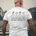 Sign Language ASL Deaf Mute Gesture Mama Mother Mom Men's Back Print T-Shirt Gifts for Old Men