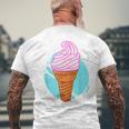 Soft Ice Cream In The Waffle Summer Ice Cream S T-Shirt mit Rückendruck Geschenke für alte Männer