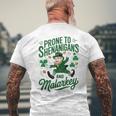St Patrick Day Prone Shenanigans Malarkey Toddler Boy Irish Men's T-shirt Back Print Gifts for Old Men