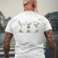 St Patrick's Day Dirty Martini Glasses Coquette Bow Men's T-shirt Back Print Gifts for Old Men