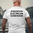 Substation Electrician Supervisor Tank Top Men's Back Print T-Shirt Gifts for Old Men