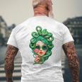 Sunglasses Green Snake Hair Hairstyle Medusa T-Shirt mit Rückendruck Geschenke für alte Männer