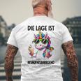 With Unicorn Motif T-Shirt mit Rückendruck Geschenke für alte Männer