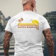 Vintage Santa Barbara Beach California Retro Sunset 70S Men's T-shirt Back Print Gifts for Old Men