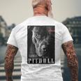 Wild Dog Terrier Bulldog Dog Owner Backprint Pitbull T-Shirt mit Rückendruck Geschenke für alte Männer