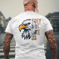 They Not Like Us Eagle Graphic Motivational Black History Men's T-shirt Back Print Gifts for Old Men