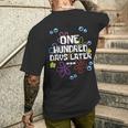 100 Days Happy 100Th Day Of School One Hundred Days Later Men's T-shirt Back Print Gifts for Him
