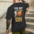 10Th Birthday Boys This Boy Double Digits Ten Year Old Men's T-shirt Back Print Gifts for Him