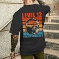 12Th Birthday Boysideo Gamer Level 12 Unlocked Boys T-Shirt mit Rückendruck Geschenke für Ihn