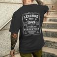 1945 Birthday Man 80Th Decoration 80S 80Th Birthday T-Shirt mit Rückendruck Geschenke für Ihn