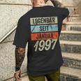 25Th Birthday Man 25 Years Legendary Since January 1997 T-Shirt mit Rückendruck Geschenke für Ihn