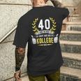 40 Jahre Dienst College Service Anniversary Company Anniversary Decorative T-Shirt mit Rückendruck Geschenke für Ihn