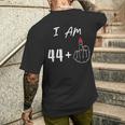 I Am 44 Plus 1 Middle Finger For A 45Th Birthday T-Shirt mit Rückendruck Geschenke für Ihn