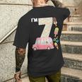 7Th Birthday Crew Ice Cream Truck I'm 7 Bday Ice Cream Party Camiseta Hombre Estampado Espalda Regalos para él