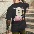 8Th Birthday Crew Ice Cream Truck I'm 8 Bday Ice Cream Party Camiseta Hombre Estampado Espalda Regalos para él