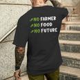 Agriculture No Farmers No Food No Future T-Shirt mit Rückendruck Geschenke für Ihn