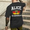 Alice For Germany T-Shirt mit Rückendruck Geschenke für Ihn