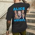 Alice Weidel Fan Merch Blue T-Shirt mit Rückendruck Geschenke für Ihn